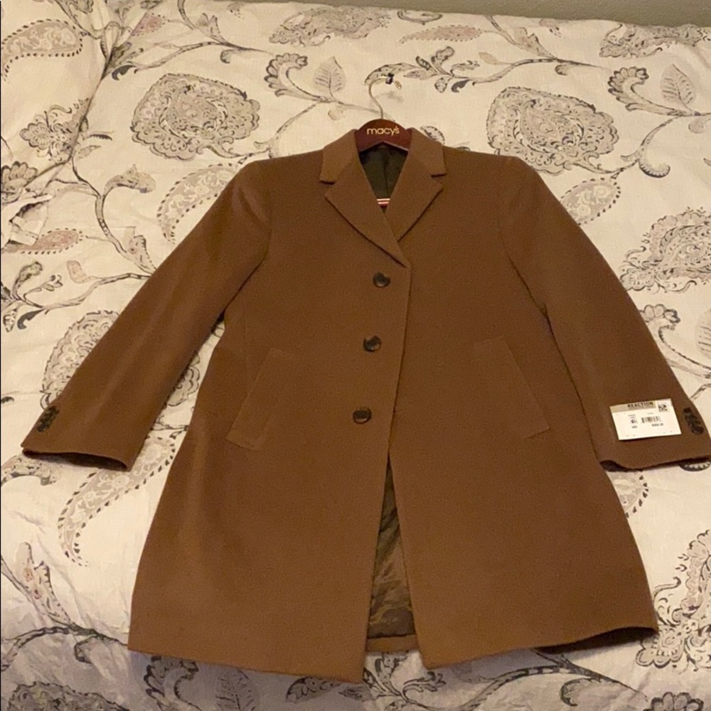 Reaction Kenneth Cole OverCoat Raburn Camel 36S
